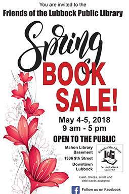 2018 Spring Book Sale poster