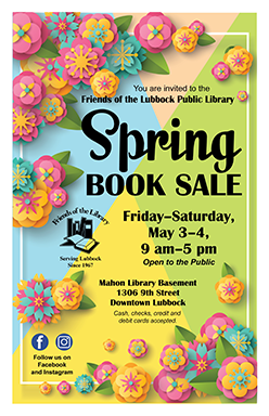 2019 Spring Book Sale poster