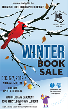2019 Winter Book Sale poster