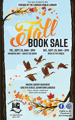 2020 Fall Book Sale poster