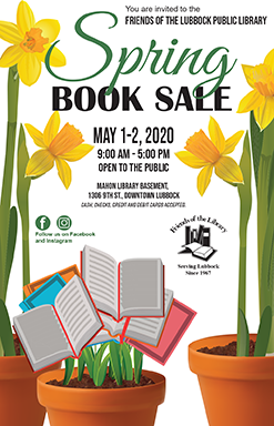 2020 Spring Book Sale poster