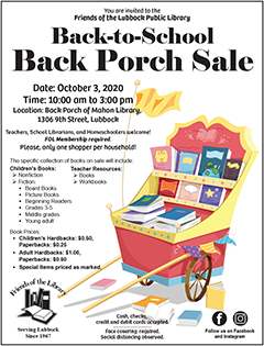 October 2020 Back Porch Sale poster