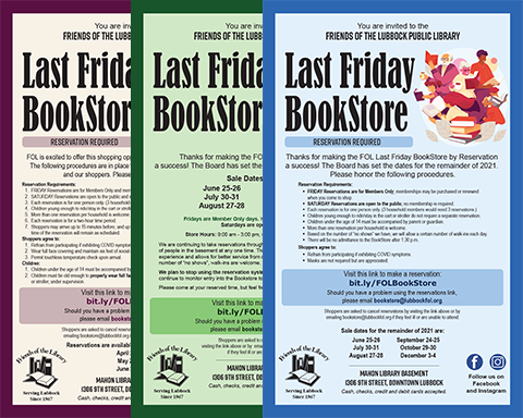 2021 Last Friday BookStores posters